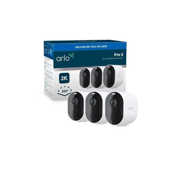 Arlo Pro 5 Spotlight VMC4360P Blanc, set de 3