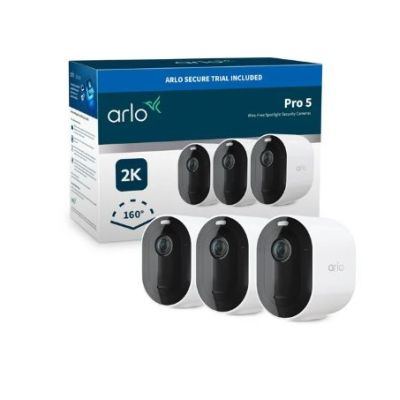 Arlo Pro 5 Spotlight VMC4360P Blanc, set de 3