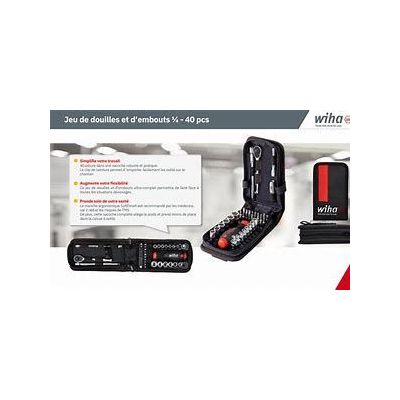 Jeu de 3 embouts 1/4\" - à gorge - 50 mm"