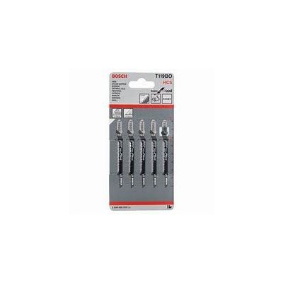Lames de scie sauteuse Bosch 5x T 119 BO Basic pour bois (po