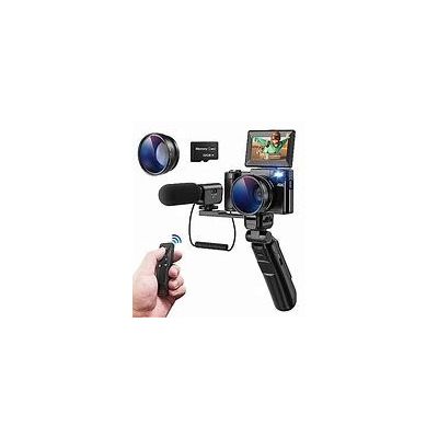 Kit Vlogging : Caméra VLG-4K avec Objectif Grand Angle, Trép
