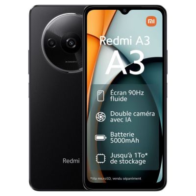 Redmi A3 4/128 Go (Noir)