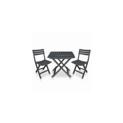 315834 vidaXL 3 Piece Folding Bistro Set Plastic Green