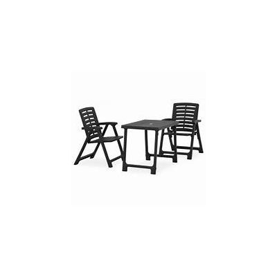 315834 vidaXL 3 Piece Folding Bistro Set Plastic Green
