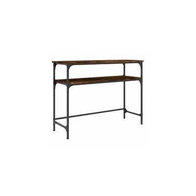 vidaXL Console Table Smoked Oak 100x34-5x75 cm Engineered Wo