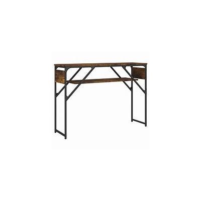 vidaXL Console Table Smoked Oak 100x34-5x75 cm Engineered Wo