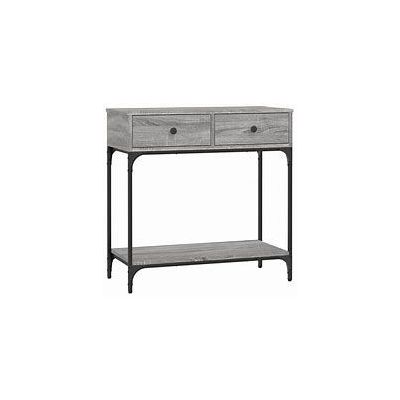 vidaXL Console Table Grey Sonoma 100x34-5x75 cm Engineered W