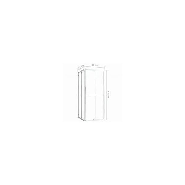 vidaXL Shower Cabin ESG 80x80x180 cm