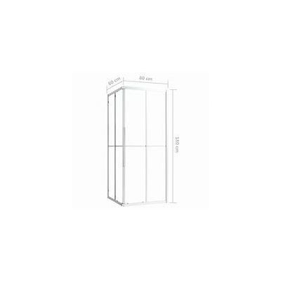 vidaXL Shower Cabin ESG 80x80x180 cm