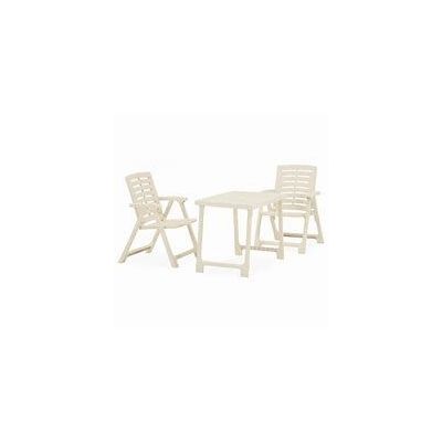 315833 vidaXL 3 Piece Folding Bistro Set Plastic White