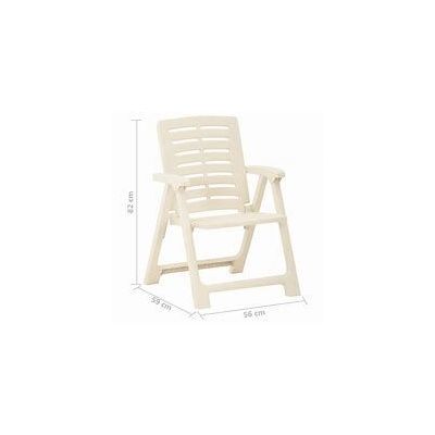 315833 vidaXL 3 Piece Folding Bistro Set Plastic White