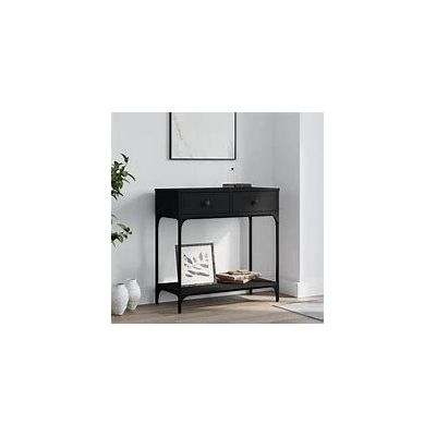 vidaXL Console Table Black 100x34-5x75 cm Engineered Wood