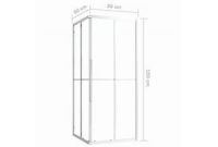 vidaXL Shower Cabin ESG 80x70x180 cm