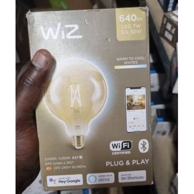 Lampe LED Filament ambre G125 E27 - WiZ Connected