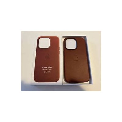iphone 14 leather case umber