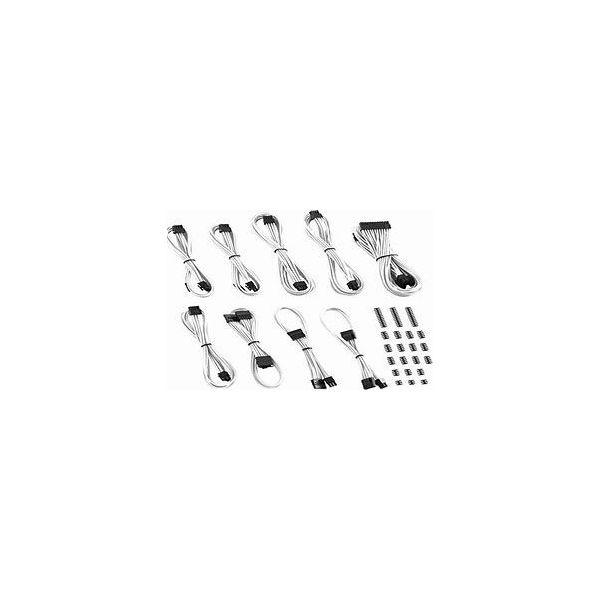 cablemod classic modmesh c-series cable kit corsair axi, hxi & rm - blanc / bleu