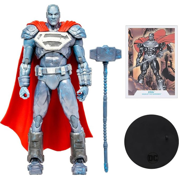 DC Multiverse Reign Supermen STEEL 7” Figure Platinum Edition CHASE Brand New