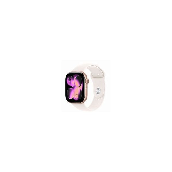 apple watch series 11 gps + cellular - 46mm jet black aluminium - sport band (m/l)