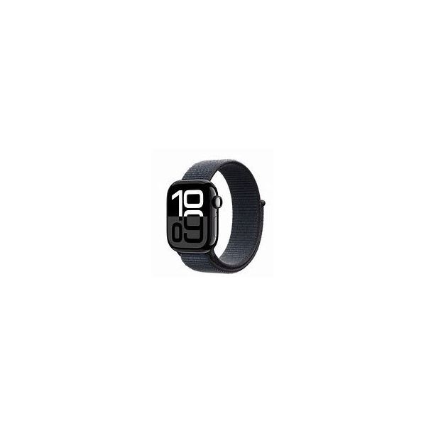 apple watch series 11 gps + cellular 42mm slate titanium case with black sport band - s/m