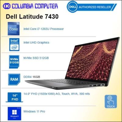 latitude 7430-i7-1265u/1.80ghz/16go/512go/azerty/14"