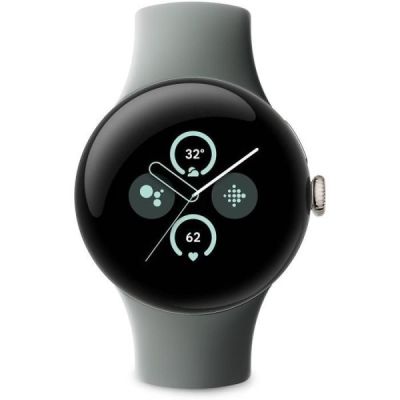pixel watch 2 wifi boîtier en aluminium doré bracelet sport