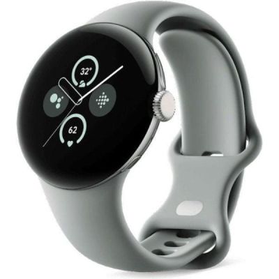pixel watch 2 wifi boîtier en aluminium doré bracelet sport