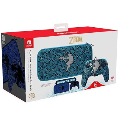 PDP REMATCH GLOW Controller & Travel Case Sheikah For Switch & OLED