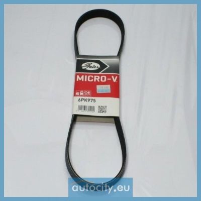 courroie trapézoïdale à nervures micro-v® 6pk975 gates
