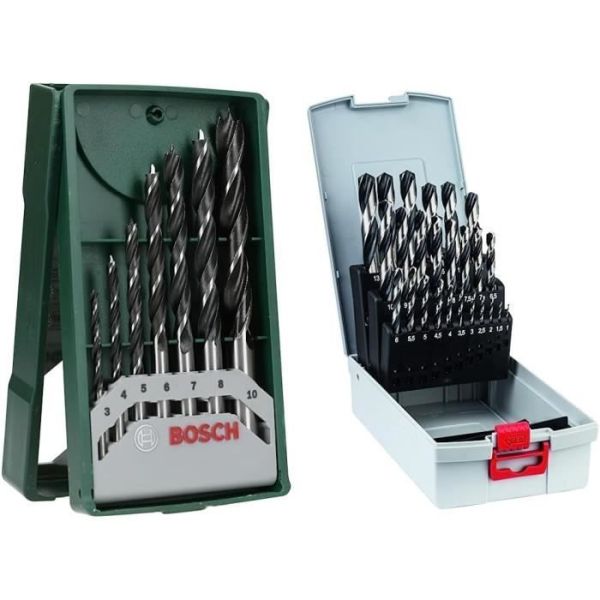 bosch accessories bosch 7 pces. kit de forets à bois hélicoïdaux mini-x-line