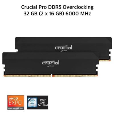 crucial pro overclocking memory module 32 gb 2x16 gb ddr5 60