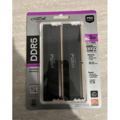 crucial pro ram ddr5 32go kit (2x16go) 6000mhz cl36, overclo