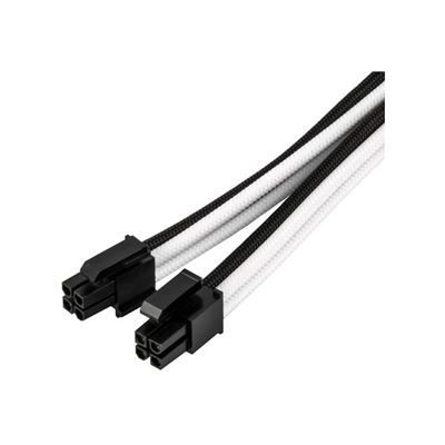 eps/atx 4+4 broches - 2 x 750 mm - blanc/noir