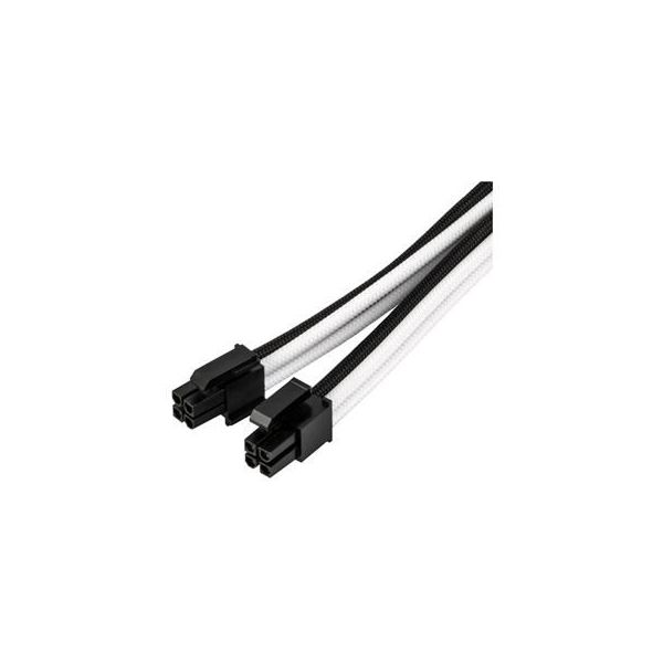 eps/atx 4+4 broches - 2 x 750 mm - blanc/noir