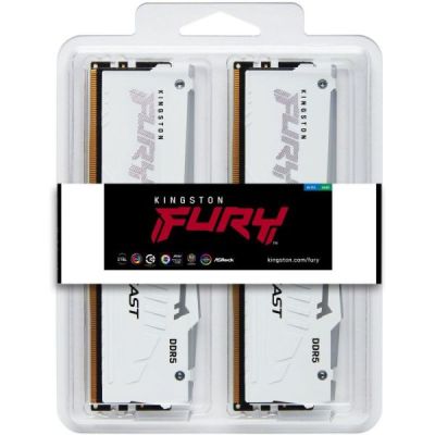 kingston fury beast blanc rgb 32go 6000mt/s ddr5 cl36 dimm m