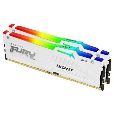 kingston fury beast blanc rgb 32go 5600mt/s ddr5 cl36 dimm m