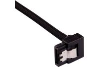 premium sleeved sata 6gbps 30cm 90° connector cable