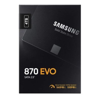 disque ssd interne samsung 870 evo mz-77e4t0b/eu 4 to noir