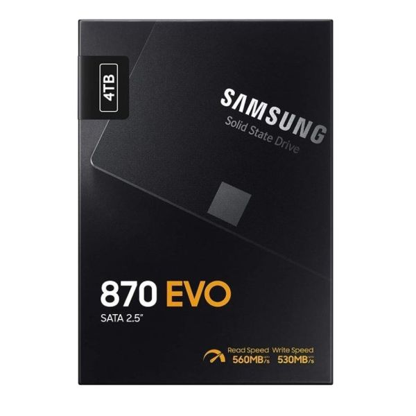 disque ssd interne samsung 870 evo mz-77e4t0b/eu 4 to noir