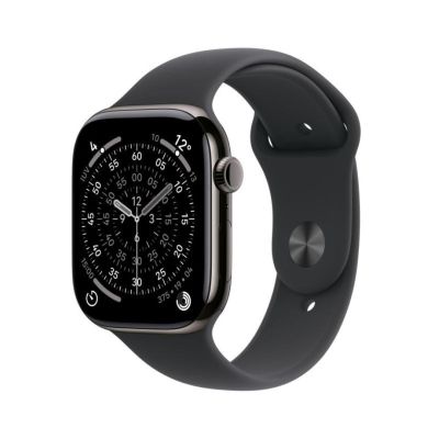 apple watch series 11 gps + cellular 42mm slate titanium cas