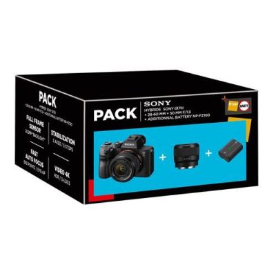 pack fnac appareil photo hybride sony alpha 7iii noir + fe 2