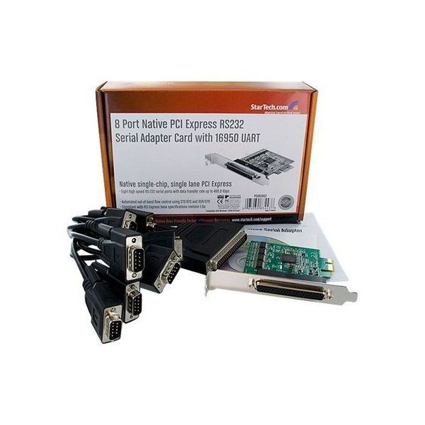 CARTE PCI EXPRESS À 8 PORTS DB9 RS232 - ADAPTATEUR PCIE SÉRIE - UART 16950