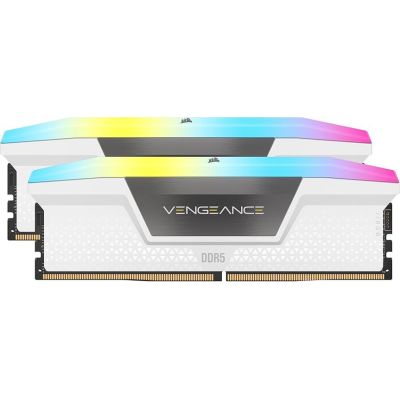CORSAIR VENGEANCE RGB 32GB 2X16GB 6000MHZ ?L38 XMP 3.0 BLANC