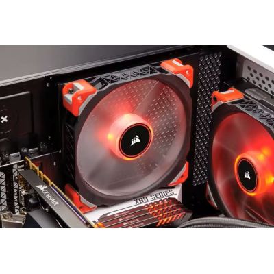 ML140 PRO LED, ROUGE, VENTILATEUR 140MM À LÉVITATION MAGNÉTI