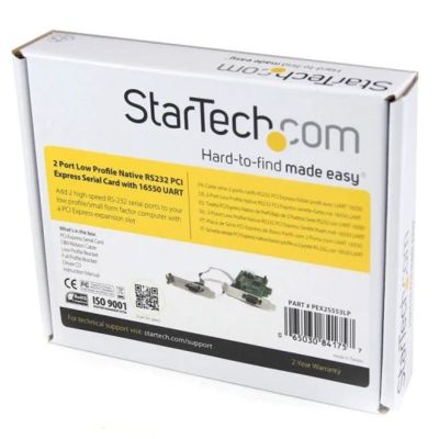 CARTE PCI À FAIBLE ENCOMBREMENT AVEC 2 PORTS RS232 - ADAPTAT