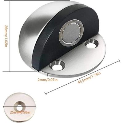 2 pice butoir de porte inox