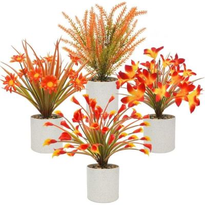 4 pcs artificielle or bl h