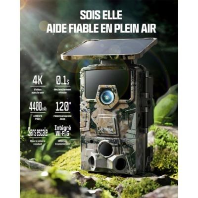 caméra solaire 4k 32g, camé
