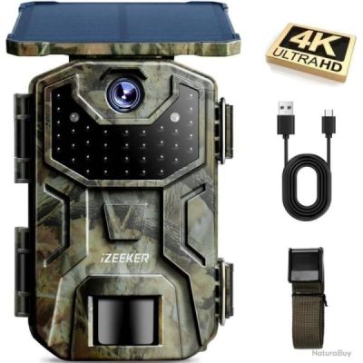 caméra solaire 4k 32g, camé