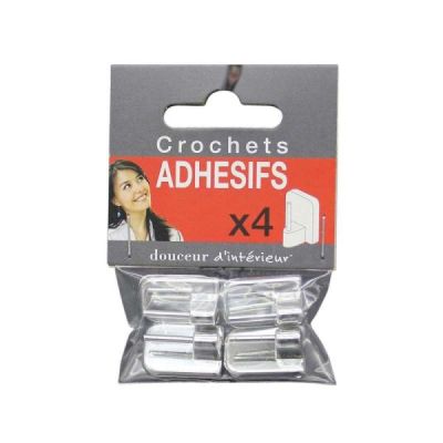 lot de 4 crochets adhsifs
