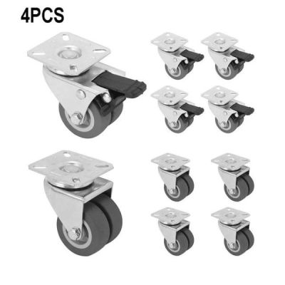 lot de 4 roulettes doubles